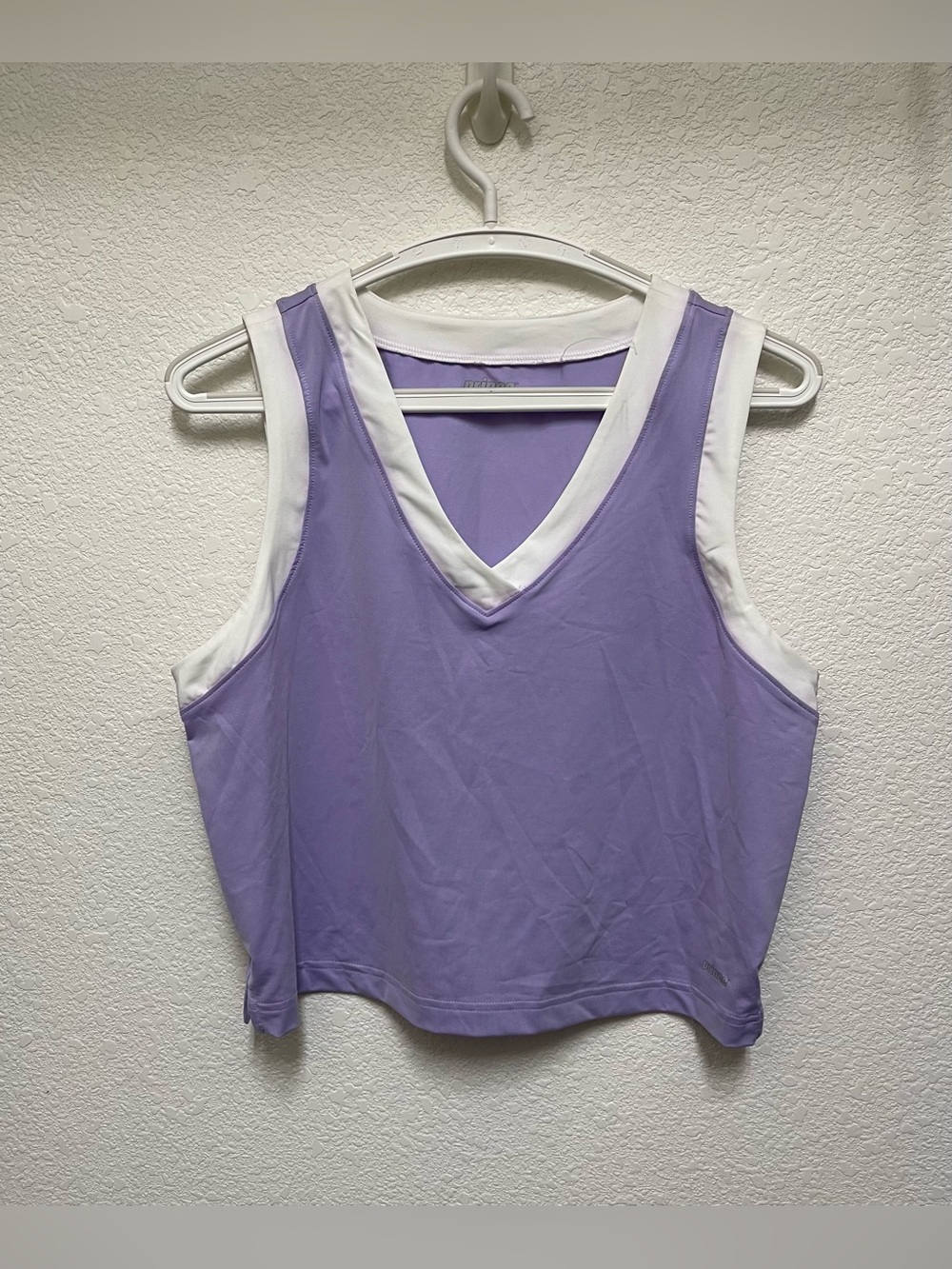 PRINCE V-Neck Tennis Tank Top UPF Sun Protection Moisture Wick Activewear Size L